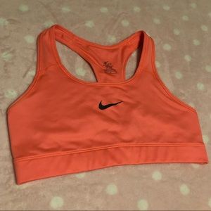 Orange Nike pro sports bra